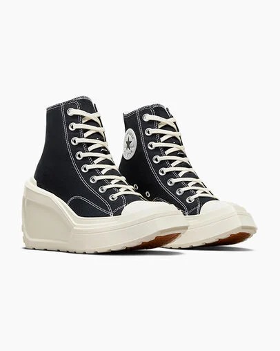 Converse Chuck 70 De Luxe Wedge Women Sneakers Black NZ | C-41306589