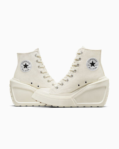 Converse Chuck 70 De Luxe Wedge Women Sneakers White / Black / White NZ | C-26174809