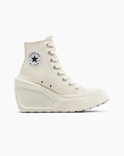 Converse Chuck 70 De Luxe Wedge Women Sneakers White / Black / White NZ | C-26174809