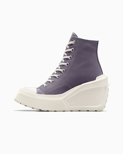 Converse Chuck 70 De Luxe Wedge Women Sneakers Lavender Grey / Black NZ | C-85934609