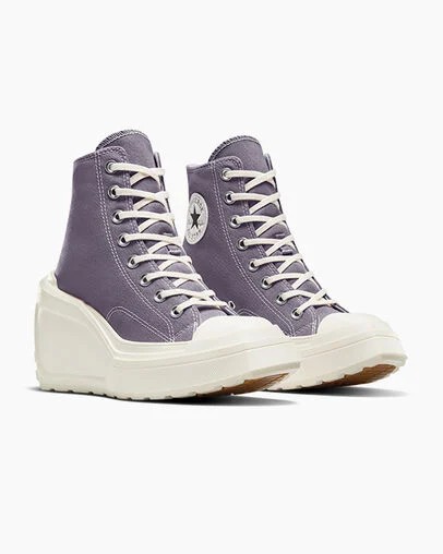 Converse Chuck 70 De Luxe Wedge Women Sneakers Lavender Grey / Black NZ | C-85934609
