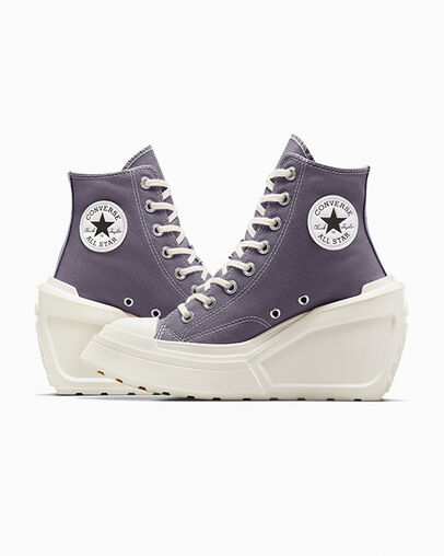 Converse Chuck 70 De Luxe Wedge Women Sneakers Lavender Grey / Black NZ | C-85934609