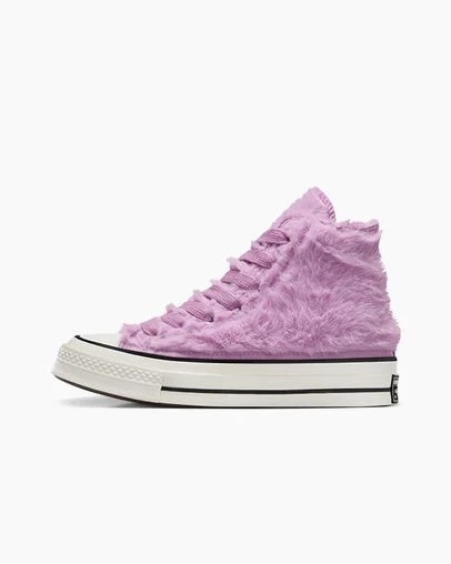 Converse Chuck 70 Faux Fur Women Sneakers Light Purple / Black NZ | C-82916579
