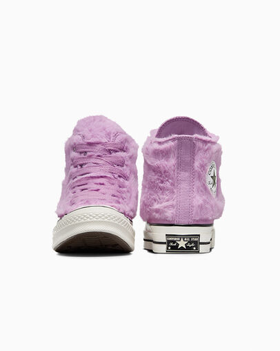 Converse Chuck 70 Faux Fur Women Sneakers Light Purple / Black NZ | C-82916579