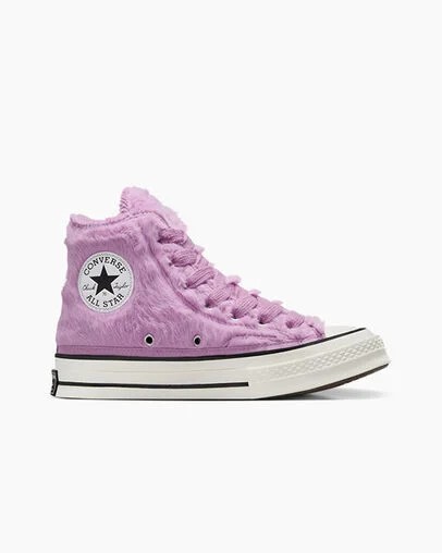 Converse Chuck 70 Faux Fur Women Sneakers Light Purple / Black NZ | C-82916579