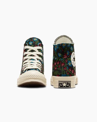 Converse Chuck 70 Floral Tapestry Women Sneakers Black / Beige White NZ | C-12406739