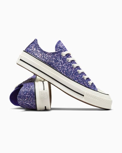 Converse Chuck 70 Glitter Women Sneakers Purple / Black NZ | C-07395619