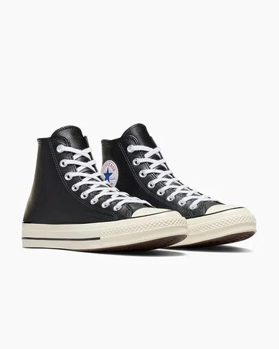 Converse Chuck 70 Leather Men Sneakers Black / White NZ | C-91258049