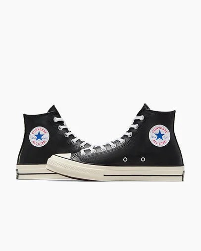 Converse Chuck 70 Leather Men Sneakers Black / White NZ | C-91258049
