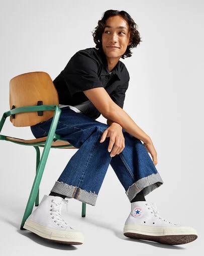 Converse Chuck 70 Leather Men Sneakers White NZ | C-57320949