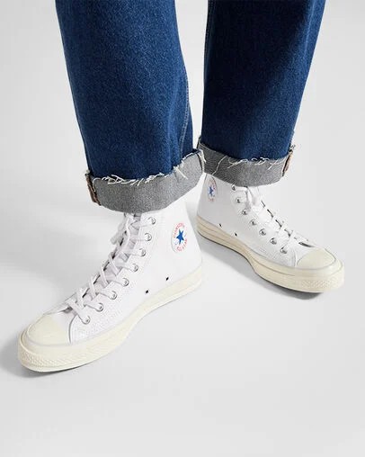 Converse Chuck 70 Leather Men Sneakers White NZ | C-49276819