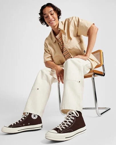 Converse Chuck 70 Men Canvas Shoes Dark Brown / Black NZ | C-93825749