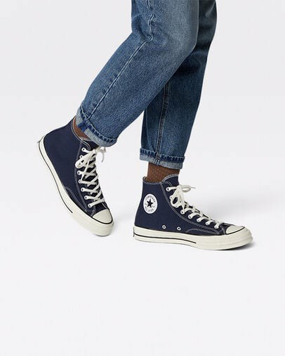 Converse Chuck 70 Men Canvas Shoes Navy / Black NZ | C-54273919