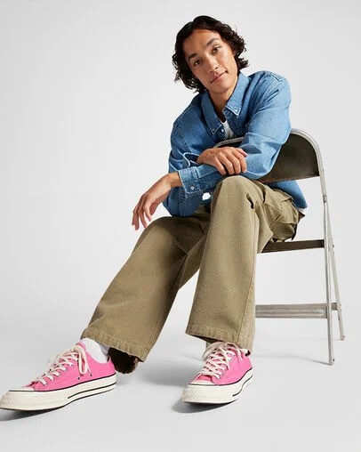 Converse Chuck 70 Men Canvas Shoes Pink / Black NZ | C-21347599