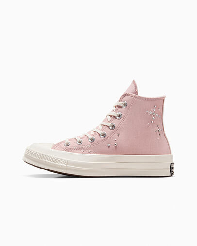 Converse Chuck 70 Pearls & Studs Women Sneakers Grey / Pink NZ | C-89372459
