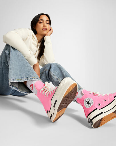 Converse Chuck 70 Plus Women Sneakers Pink / Black NZ | C-12389549