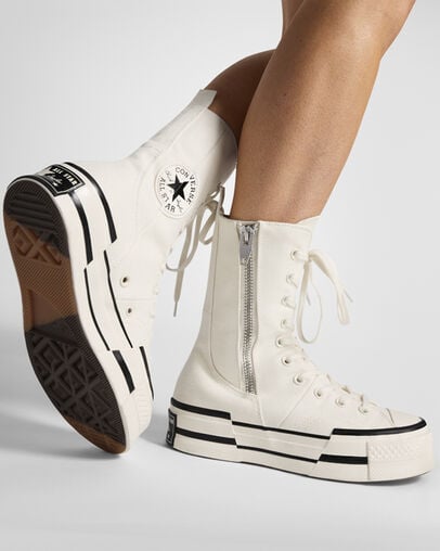 Converse Chuck 70 Plus XHi Men Sneakers White / Black NZ | C-05421639