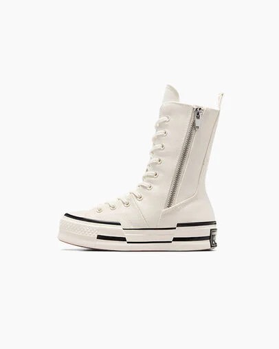Converse Chuck 70 Plus XHi Men Sneakers White / Black NZ | C-05421639