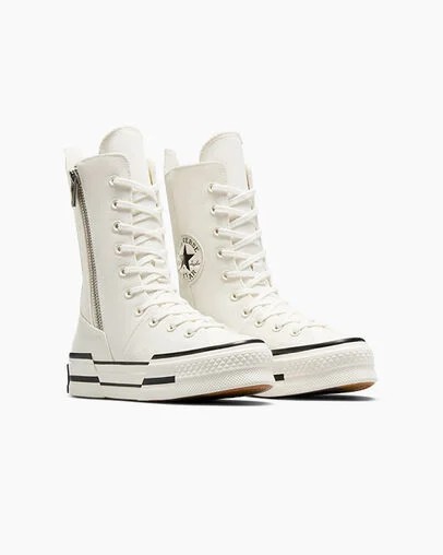 Converse Chuck 70 Plus XHi Men Sneakers White / Black NZ | C-05421639