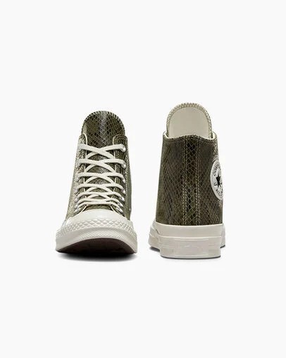 Converse Chuck 70 Snakeskin Print Women Sneakers Dark Green NZ | C-17495609