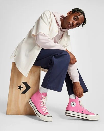 Converse Chuck 70 Women Canvas Shoes Pink / Black NZ | C-84726139