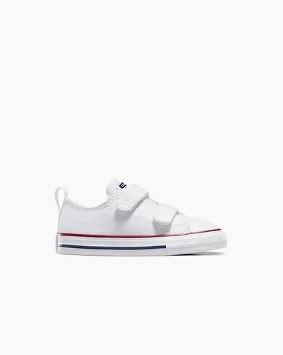 Converse Chuck Taylor All Star 2V Kids\' Canvas Shoes White / Dark Red / Navy NZ | C-08326719