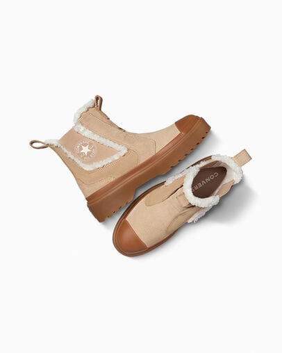 Converse Chuck Taylor All Star Chelsea Lugged Suede Kids' Sneakers Light Brown NZ | C-79536219