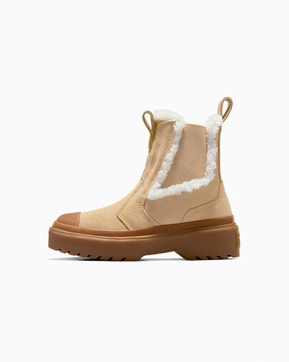 Converse Chuck Taylor All Star Chelsea Lugged Suede Kids' Sneakers Light Brown NZ | C-26054919