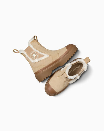 Converse Chuck Taylor All Star Chelsea Lugged Suede Kids' Sneakers Light Brown NZ | C-26054919