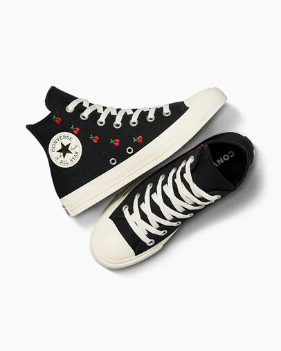 Converse Chuck Taylor All Star Cherries Women Sneakers Black / Red NZ | C-85347209