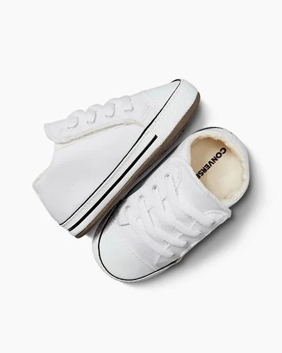 Converse Chuck Taylor All Star Cribster Kids' Canvas Shoes White / Beige White NZ | C-20345769