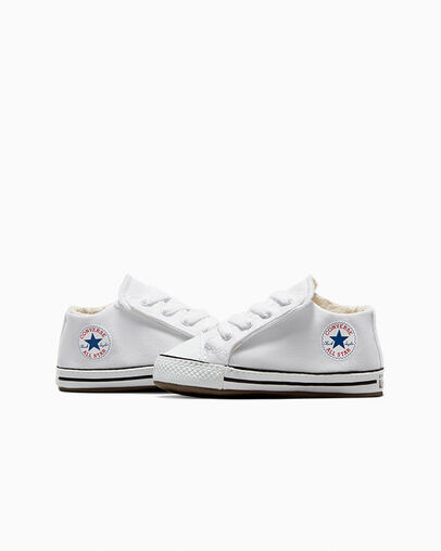 Converse Chuck Taylor All Star Cribster Kids' Canvas Shoes White / Beige White NZ | C-20345769