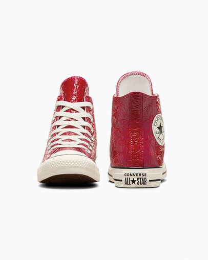 Converse Chuck Taylor All Star Crinkled Leather Women Sneakers Red NZ | C-30418279