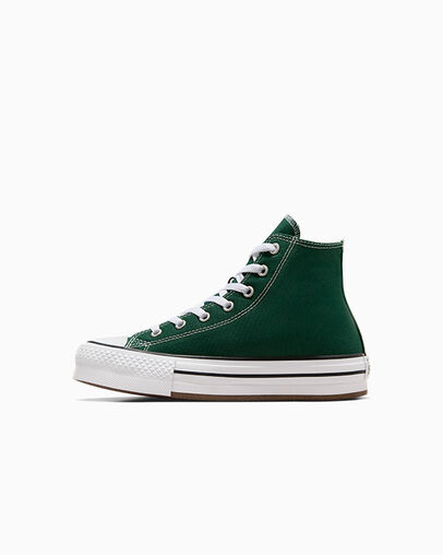 Converse Chuck Taylor All Star EVA Lift Kids' Platform Shoes Green / White / Beige White NZ | C-48156029
