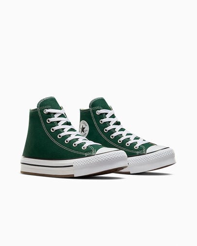 Converse Chuck Taylor All Star EVA Lift Kids' Platform Shoes Green / White / Beige White NZ | C-48156029
