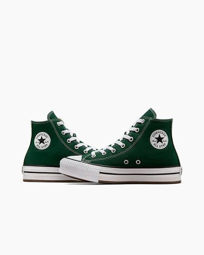 Converse Chuck Taylor All Star EVA Lift Kids' Platform Shoes Green / White / Beige White NZ | C-48156029