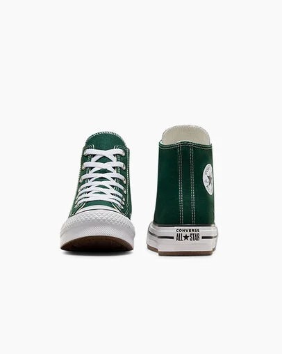 Converse Chuck Taylor All Star EVA Lift Kids' Platform Shoes Green / White / Beige White NZ | C-48156029