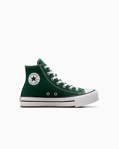 Converse Chuck Taylor All Star EVA Lift Kids\' Platform Shoes Green / White / Beige White NZ | C-48156029