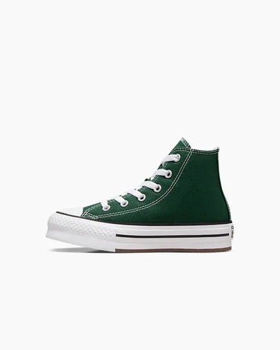 Converse Chuck Taylor All Star EVA Lift Kids' Platform Shoes Green / White / Beige White NZ | C-18632579