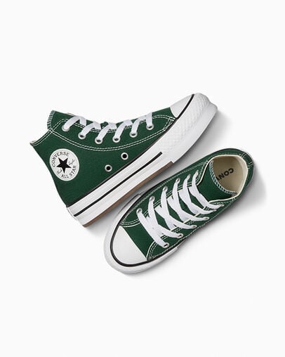 Converse Chuck Taylor All Star EVA Lift Kids' Platform Shoes Green / White / Beige White NZ | C-18632579