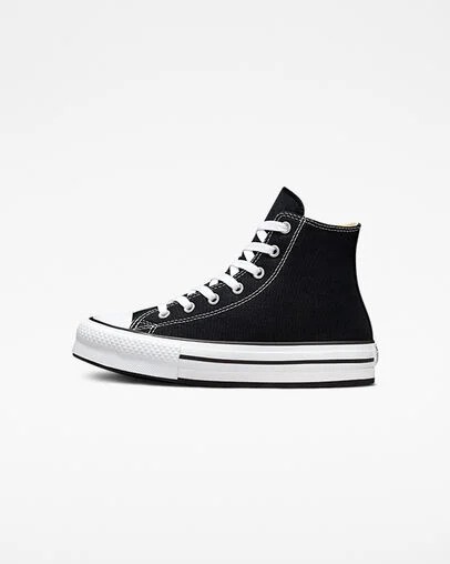 Converse Chuck Taylor All Star EVA Lift Kids' Platform Shoes Black / White NZ | C-92483169