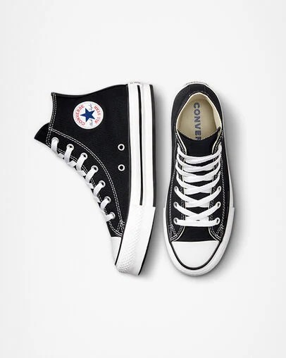 Converse Chuck Taylor All Star EVA Lift Kids' Platform Shoes Black / White NZ | C-92483169