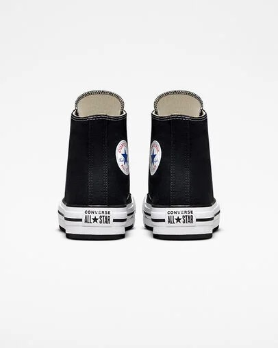 Converse Chuck Taylor All Star EVA Lift Kids' Platform Shoes Black / White NZ | C-92483169