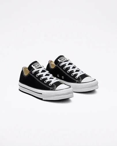 Converse Chuck Taylor All Star EVA Lift Platform Kids' Canvas Shoes Black / White NZ | C-47103899