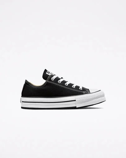 Converse Chuck Taylor All Star EVA Lift Platform Kids\' Canvas Shoes Black / White NZ | C-47103899