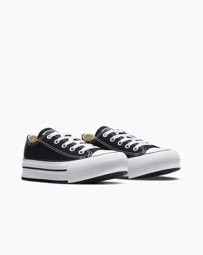 Converse Chuck Taylor All Star EVA Lift Kids' Platform Shoes Black / White NZ | C-54293109