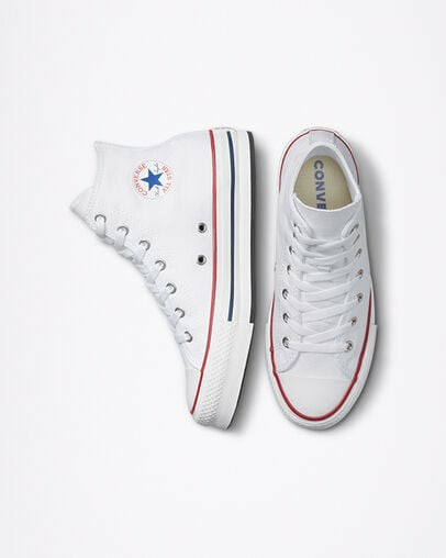 Converse Chuck Taylor All Star EVA Lift Kids' Canvas Shoes White / Dark Red / Navy NZ | C-93201469