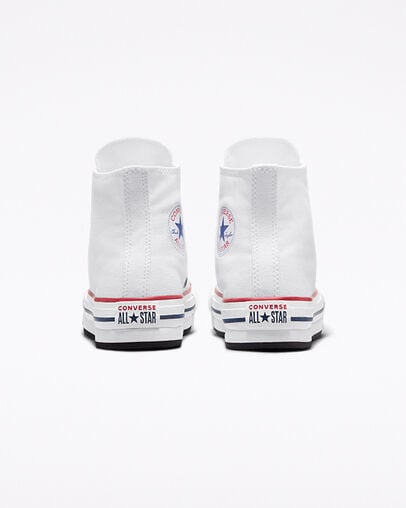 Converse Chuck Taylor All Star EVA Lift Kids' Canvas Shoes White / Dark Red / Navy NZ | C-93201469