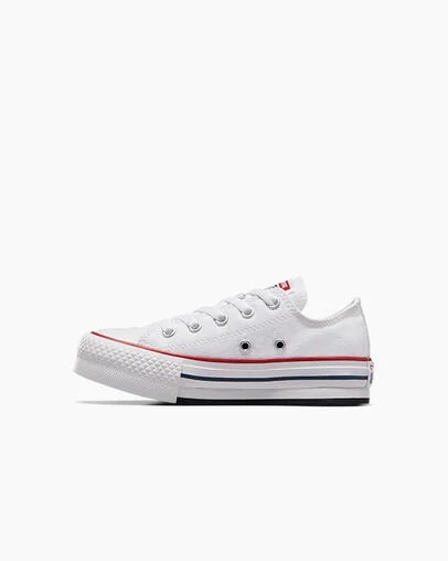 Converse Chuck Taylor All Star EVA Lift Kids' Platform Shoes White / Dark Red / Navy NZ | C-13458729