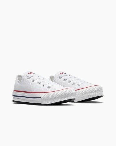 Converse Chuck Taylor All Star EVA Lift Kids' Platform Shoes White / Dark Red / Navy NZ | C-13458729